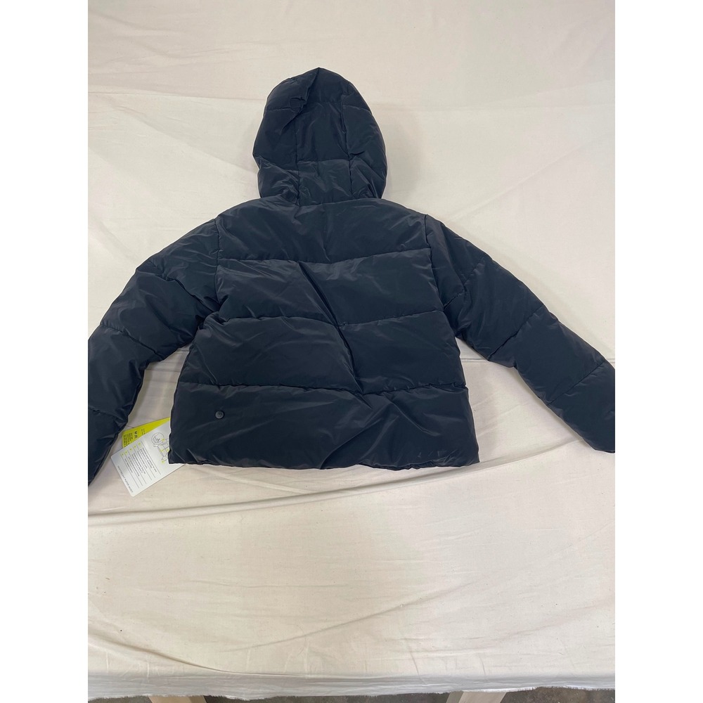 All in Motion Kids Navy Blue Hooded Puffer Jacket Fleece Lined Size M 8